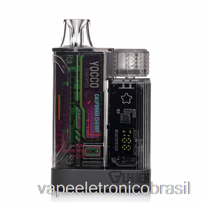 Vape Eletrônico Yocco Cyberpod 12000 Descartável California Cereja